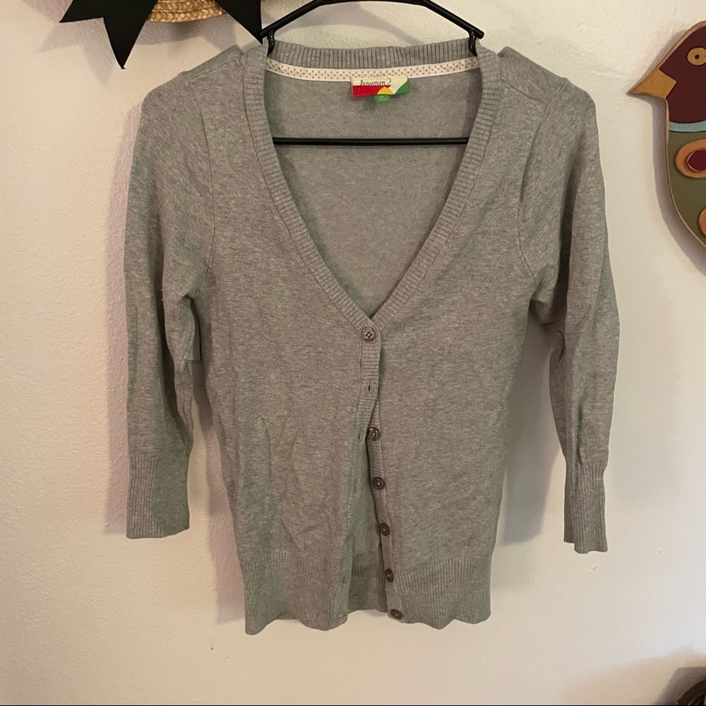 Basic Gray Cardigan From ModCloth in size M